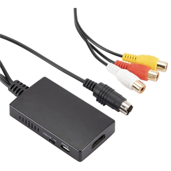2X S-Video - 3RCA CVBS Komposiittiaudio- ja videomuunnin, tukee 1080P 720P