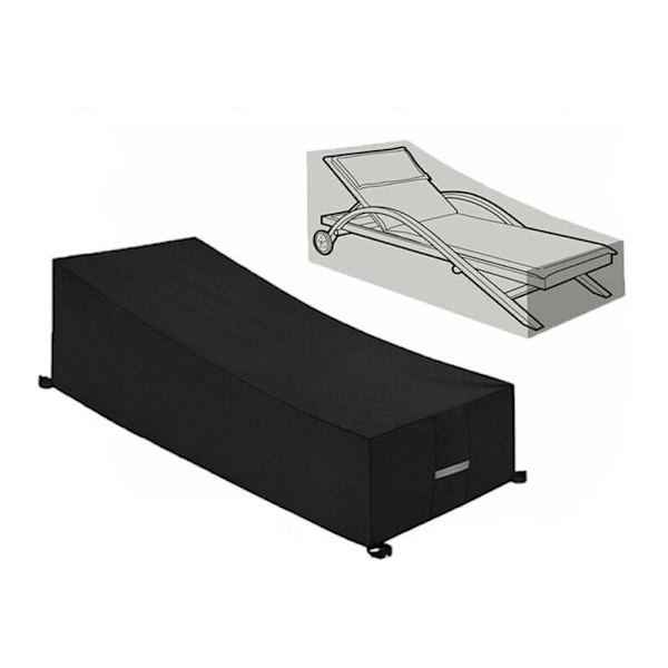 Beskyttende betræk til reklame, vandtæt, vindtæt, anti-UV, 210D Oxford stof beskyttende betræk til solseng, liggestol (210x75x40/80cm) – Sort