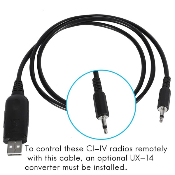 CI-V USB-gränssnittskabel för Icom CT-17 Radio IC-706