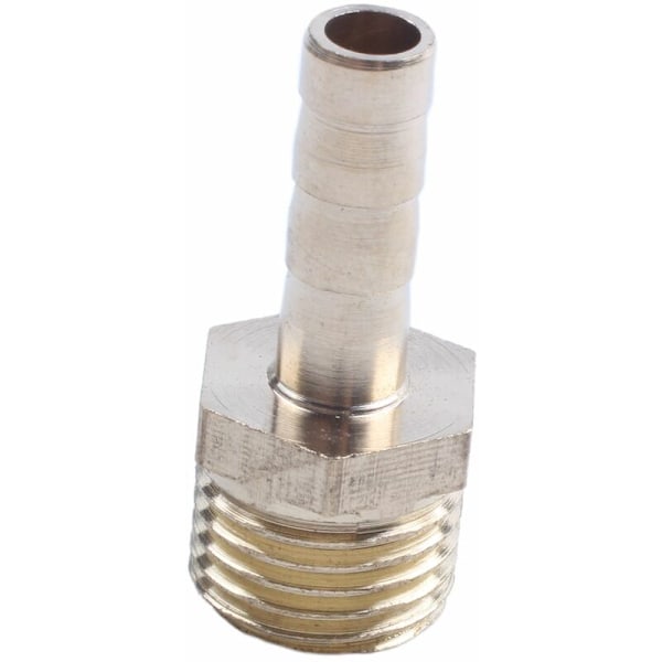 9 stk messing 6 mm drivstoff gass slange pigg 1/4 1/4 tommers hann gjenge kobling montering gull
