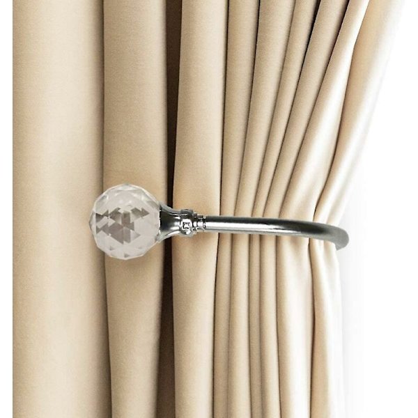 Gardinstångskrokar Väggkrokar U Metall Gardinstångskrokar, Metall Gardin 2 Pack (Silver)