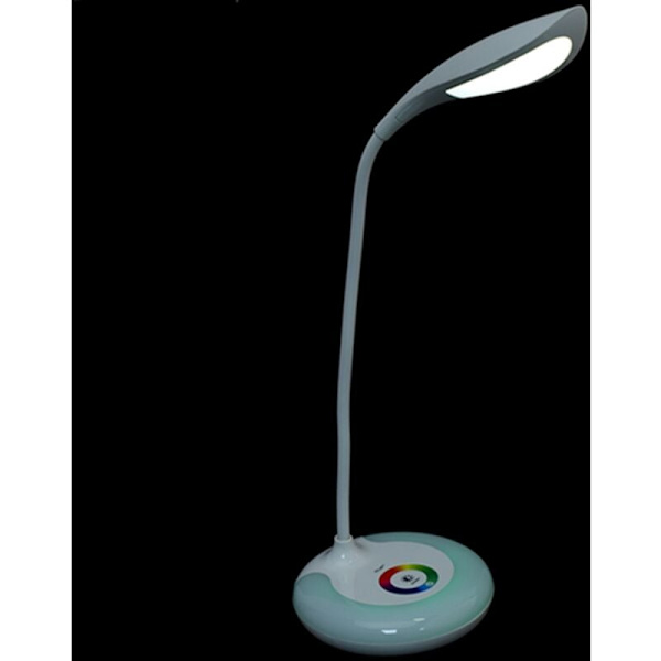 LED-bordslampa, färgglad LED-bordslampa LED-bordslampor för hemmet med 256 färger Laddningsbas Flexibel svanhals Trådlös tryckkontroll