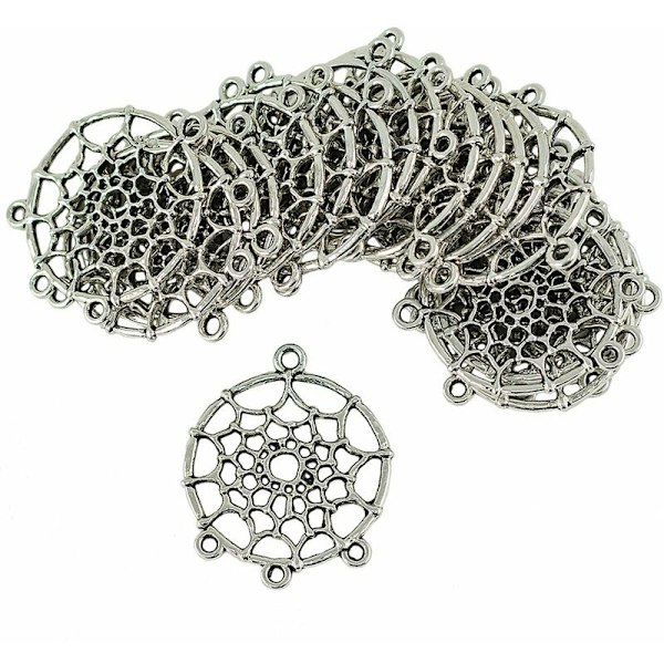 20 kappaletta Vintage Good Dream Catcher Charm -riipuksia liittimiä DIY-korujen löytämiseen