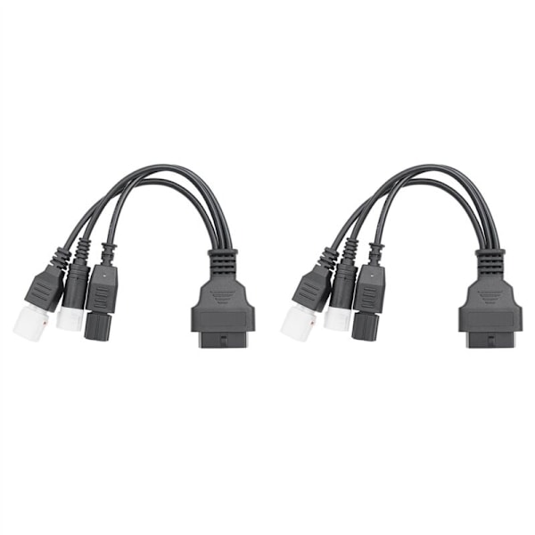2X for 3Pin/4Pin 6Pin Motorsykkel OBD Diagnostisk Canbus Kontaktkabel OBD2 3 In1 Pluggadapter