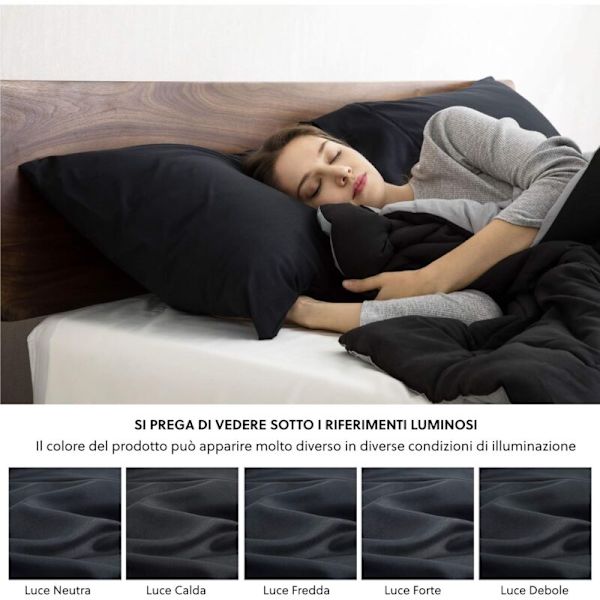 Pudebetræk 51x66 Sort - Sæt af 2 Rektangulære Børstet Mikrofiber Pudebetræk, Pudebetræk Pudebetræk med Konvolutlukning (20x26in)