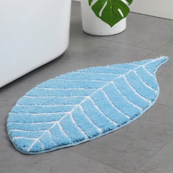 Söt dörrmatta för barn - Absorberande mikrofiber badrumsmatta Entré dörrmatta Golvmatta Ark Mat Färg: Blå