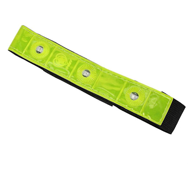 2 st Reflekterande Band Arm Ben Rems Bälte 4 LED Ljus Cykling Löpning Jogging