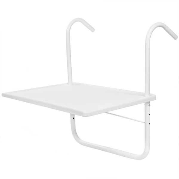 Rektangulärt balkongbord 52x40cm vitt