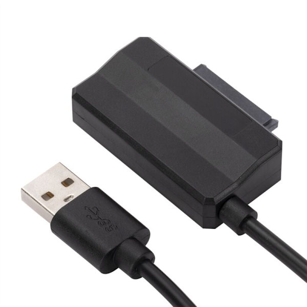 SATA7P+6P til USB2.0 for bærbar ekstern optisk stasjon kabinett USB SATA datakabel enkel stasjonskabel 30cm for bærbar CD-ROM