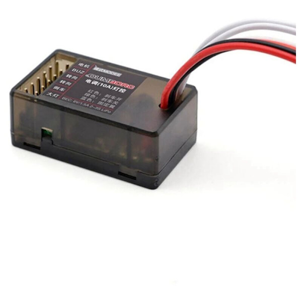 10A Harjattu ESC 2S 3S 12V Kaksisuuntainen Nopeudensäädin Jarru LED-Ohjaus RC-Ajoneuvoautovene-Säiliöosiin