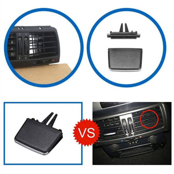 6X för- X5 / X6 Vent Outlet Tab Clip, Bakre raden friskluftsgallerklämmor E70 2006-2012, E71 2008-2013