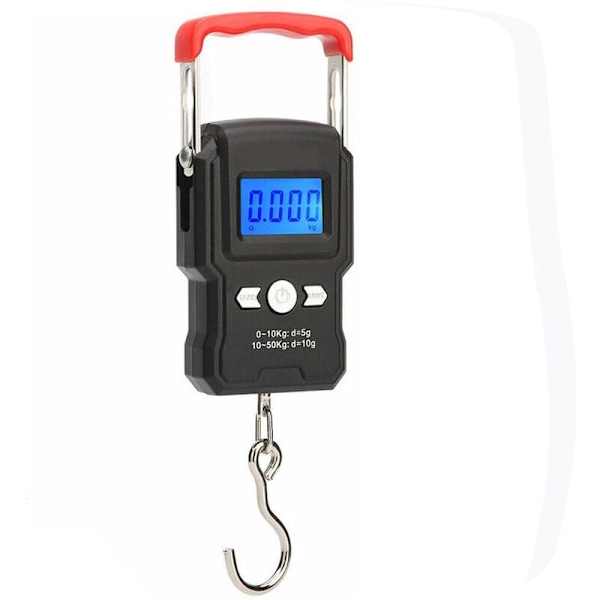 Hängande Vågskala, Dubbel Precision, LCD-Bakgrundsbelysning, 50Kg / 5G