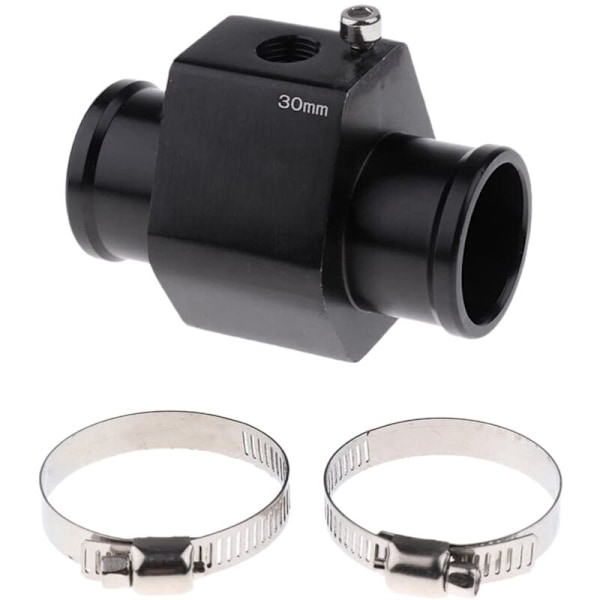 Radiator Temperatur Sensor Rörkoppling Mätare - Svart 30Mm