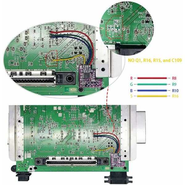 Til N64 RGB Mod til N64 NTSC-konsoller N64 NTSC-udgangsmodul til RGB RGB Mod-chip