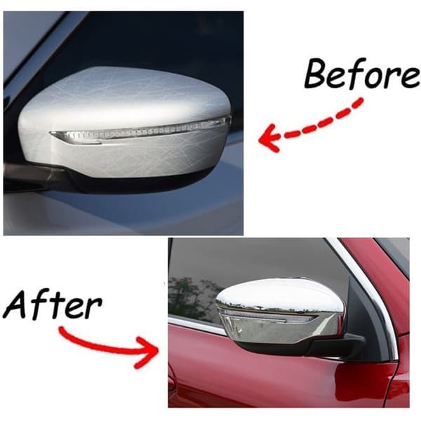 Til Xtrail T32 Rogue 2014-2019 ABS Chrome Bil Bakspejl Dæksel Trim Tilbehør