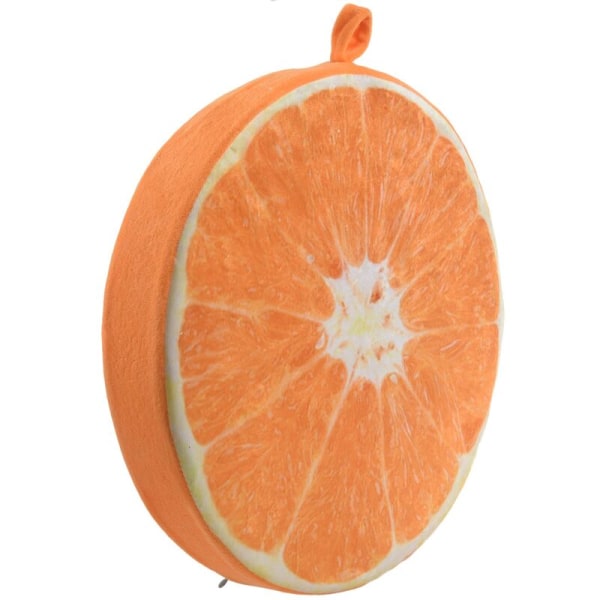 Frukt sete pute Hjemmekontor sete pute Myk rund sete pute Sofa stol pute - Oransje