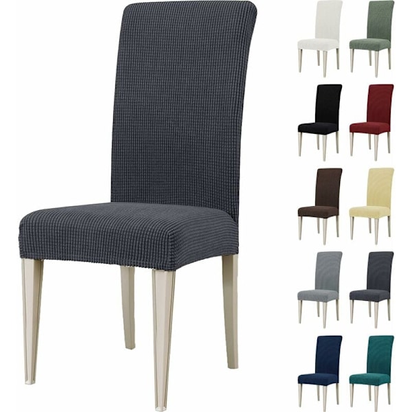 Stolsöverdrag, Stretch Matstolsöverdrag, Universal Stolsöverdrag, Tvättsbara Stolsöverdrag, Blå (4 stycken)