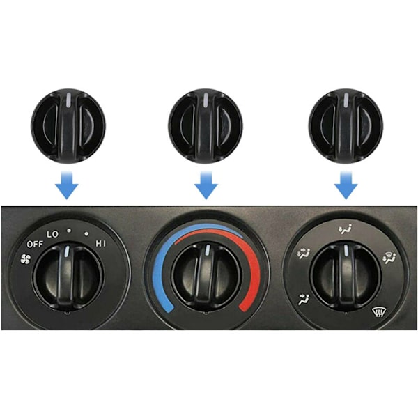 Fits - Truck 2000-2006 Temperaturreguleringsknapper Varme Knapper A/C Blæser Klimaanlæg Sæt 3 55905-0C010