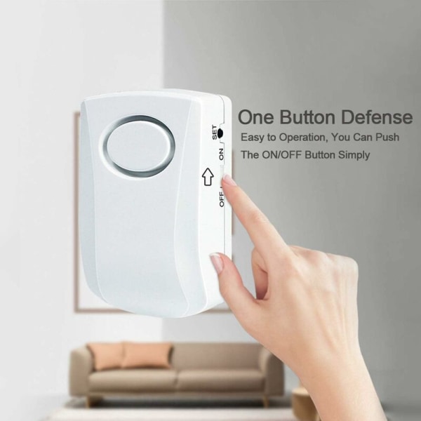 130dB Vattenläckagealarm, 95CM lång kabel med sensor, Hem Säkerhet Vattenläckage Detekteringslarm, Batteri ingår