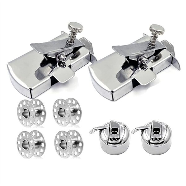 Magnetisk Sömnadsguide, 2 Stycken Magnetiska Sömnadsmaskinsguider + 4 Spolar Spolhus