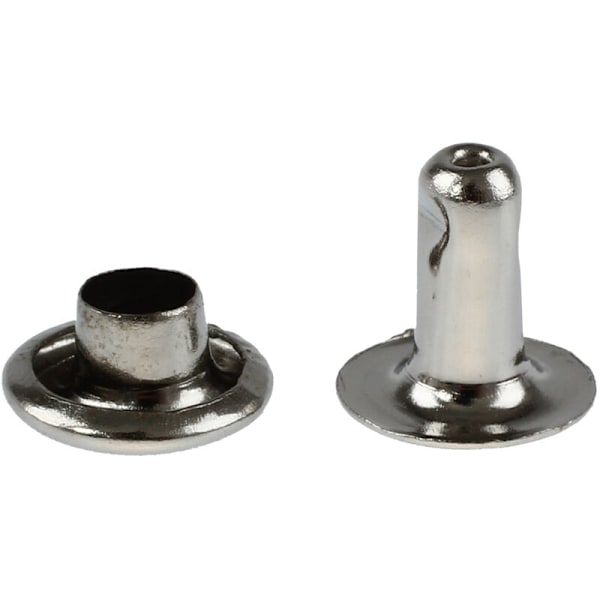 100 Sett 6mm Runde Jernnagler Hurtige Studs For Niting, Dekorering, Stramming Osv. - Sølv