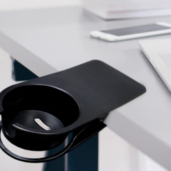3-pak Flaskekop Bordside Glasklemme Opbevaringssaucer Klip DIY Kaffeekop Holder Klip (Rød, Sort, Hvid)