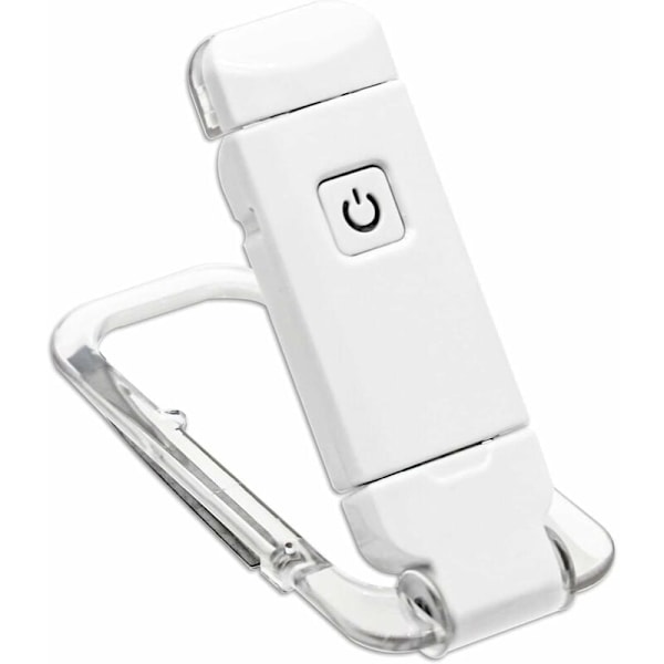 Lukulamppu, USB-ladattava klipsilamppu, joustava ja kannettava klipsi, pehmeä valo silmille, kompakti ja kestävä, täydellinen lukemiseen sängyssä