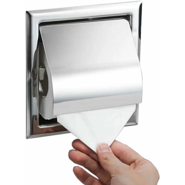Rustfrit toiletpapirholder i rustfrit stål til vægmontering -