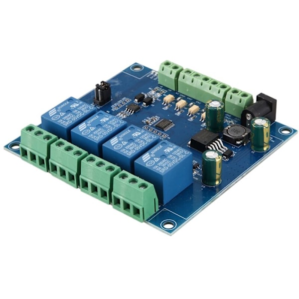 7-24V 4-kanals Modbus Rtu Relämodulomkopplare RS485/TTL UART Kommunikationsgränssnittsanslutning Kontroll 8-bitars MCU