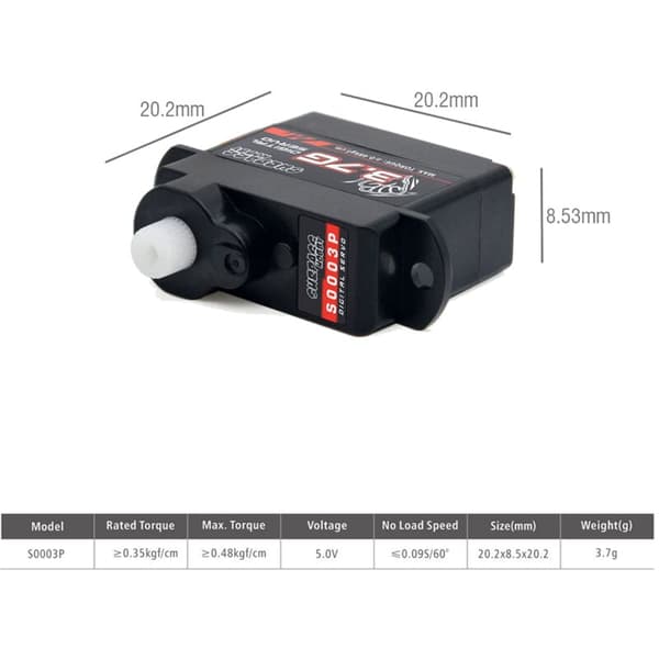 3.7G Digitale Plastgir Servoer for RC Biler Fly Fixed Wing Helikopter