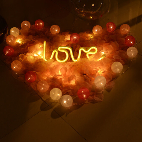 Neon Love-skilte, LED-neonlys til festartikler, tilbehør til pigeværelsesindretning,