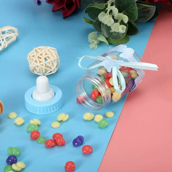 24 fødevarekvalitets plastik slikbokse (blå) - Fei Yu