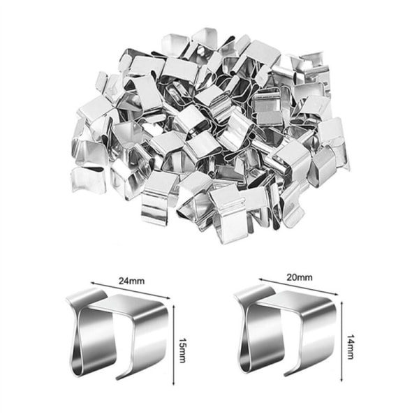 50 stk. tagrender til julelys, tagrender til julelys, galvaniserede clips til julelys, tagrender til julelys, C