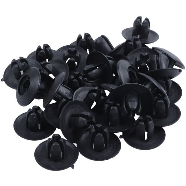 30X 8Mm Auto Mud Clips Fit Push Type Retainer Clips Svart