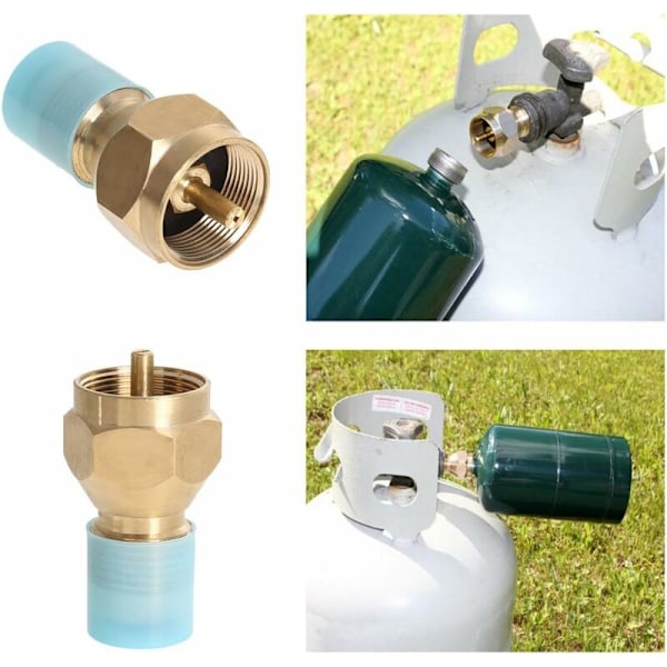 Adapter för påfyllning av gas till campingspis, gascylinder för gasspis, gasspis, vandringstillbehör, butanflaska