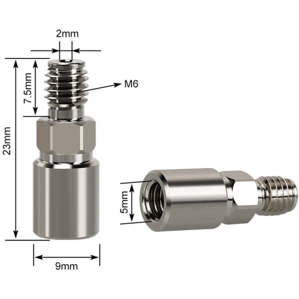 Adapter til V6 Pro til at øge V6 / Rapido Hot End Super Flow til højhastigheds 3D-print og tilpasning til CHT-dyser