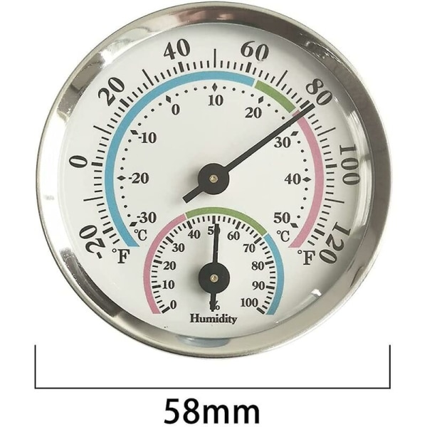 Termometer Hygrometer, Indendørs Termometer og Indendørs Hygrometer, til Indendørs eller Udendørs, Modstandsdygtig over for Høje Temperaturer (Farve)