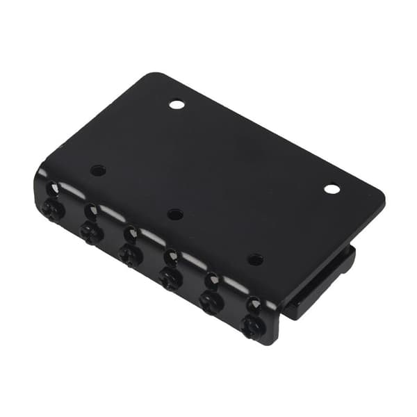 2x 6-strängad Fast Hardtail Gitarrbro Svart för Strat