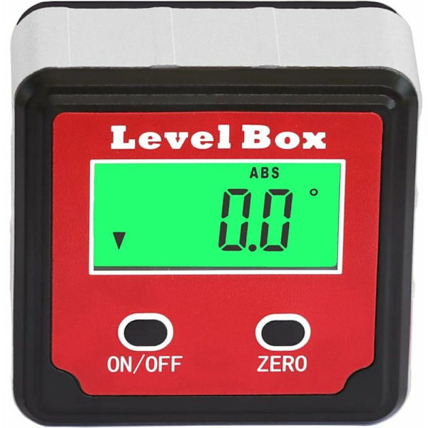 Vattentät digital LCD-vinkelmätare lutningsmätare vinkelbox fasningsbox nivåvinkelbox inbyggda magneter