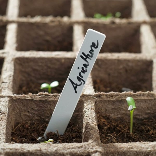 100 st plastväxtmarkörer 10x2cm Vattentäta trädgårdsplastmarkörer Plantmarkörer Plantskoleväxtmarkörer PVC-växtblomkrukemarkörer