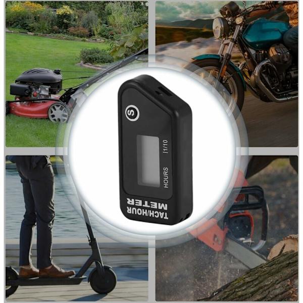 Återställbar timmätare Digital varvräknare för utombordsmotor gräsklippare Motocross Marine Motorsåg Pit Bike Hm016R