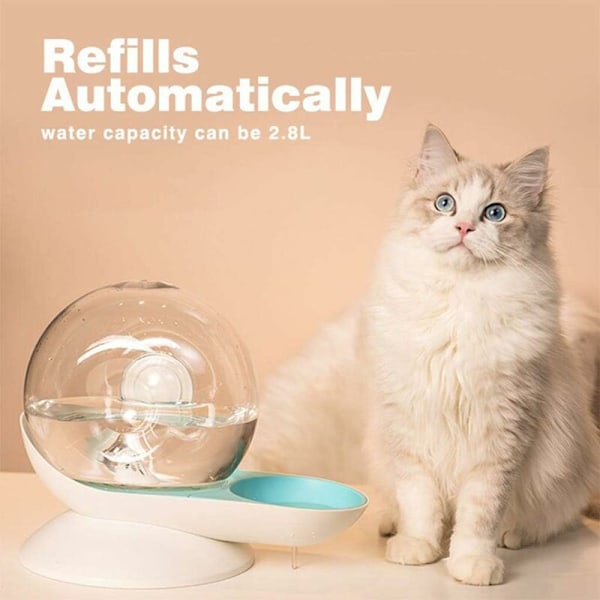 Vattenbehållare för katt och hund, Gravity Cat Drinker, Snigelform, Automatisk kattvattenfontän, Hundvattenbehållare - Lätt att se vattennivån (Grå)