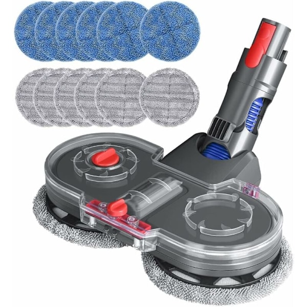 Elektrisk mopphuvud för Dyson V15 V11 V10 V8 V7 dammsugare med avtagbar vattentank, 12 tvättbara moppar