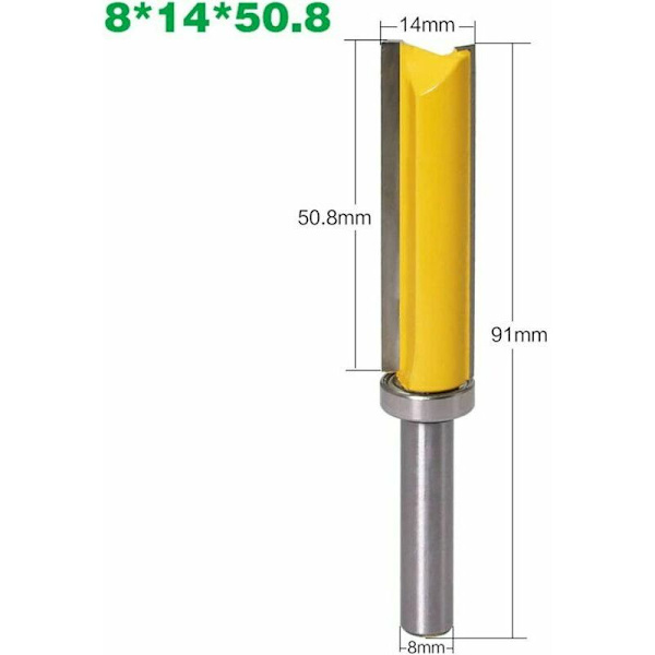 Frässats, Trimmer och Frässtål Set Finishing Pattern Pattern Frässtål Skaft Flush Trim Bit 8mm Lager Flush Cutter