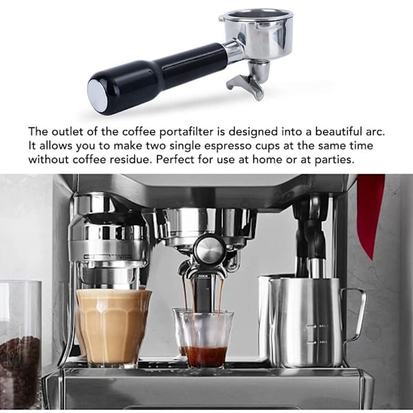 54mm Portafilter BES870XL, BES870BSXL, BES878BSS, BES880BSS, BES840XL -ruostumattomasta teräksestä valmistettu portafilter