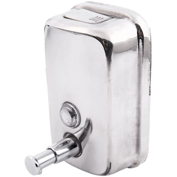 Manuell væskedispenser 304 rustfritt stål væskedispenser for bad, 500 ml dispenser