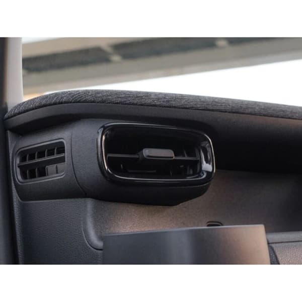 Bildematte sølv dashbord side luftventil utløp ramme trim for 2023+