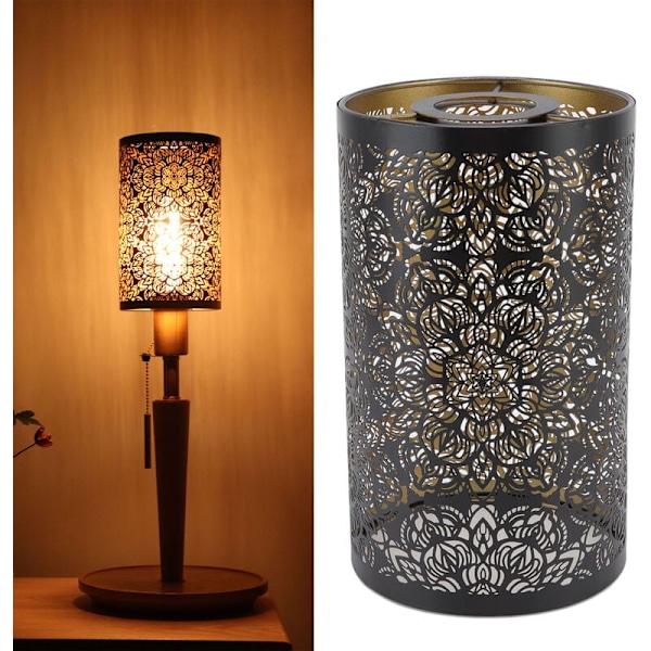 Lampskärm, E27 E26 Modern Smidesjärn Lampskärm Cylindrisk Form Bord Ljuskrona Lamp Skydd för Hem Hotell Sovrum