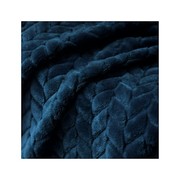 Supermjuk Flanellfilt, Högkvalitativ Mikrofiber, Marinblå 127 x 178cm, Mysig och Varm, Passar Alla Säsonger
