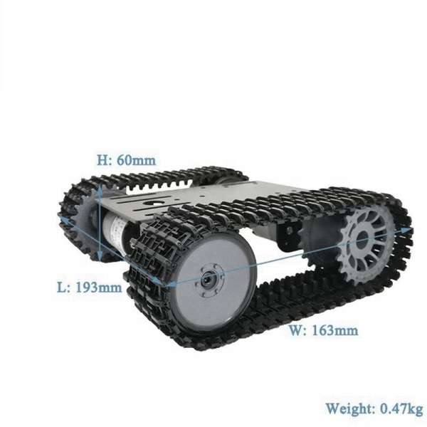 Älykäs säiliöauton alustan telaketjuinen robottialusta kahdella 12 V:n tasavirtamoottorilla DIY-tarkoituksiin T101-P / TP101